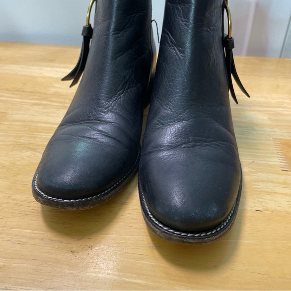 See By Chloe Black Vero Cuoio Leather Louise Logo Charm Ankle Boots 39- US 9 - Picture 10 of 14